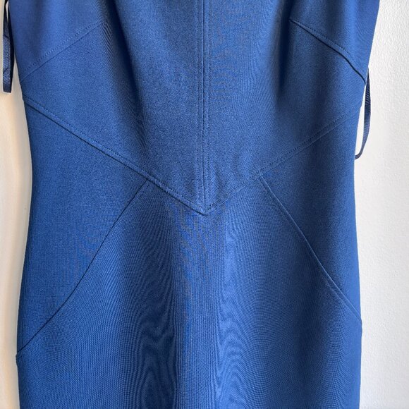 Sz12 Diane von Furstenberg French Blue Midi Sheath Dress - EUC - Picture 3 of 14